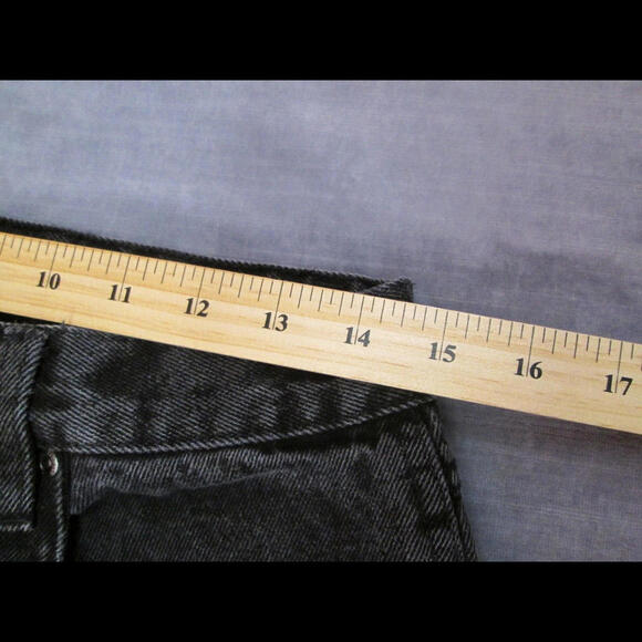 George Mens Size 32x32 (TF 28x28) Black Dark Wash Straight Leg Jeans - Picture 6 of 9